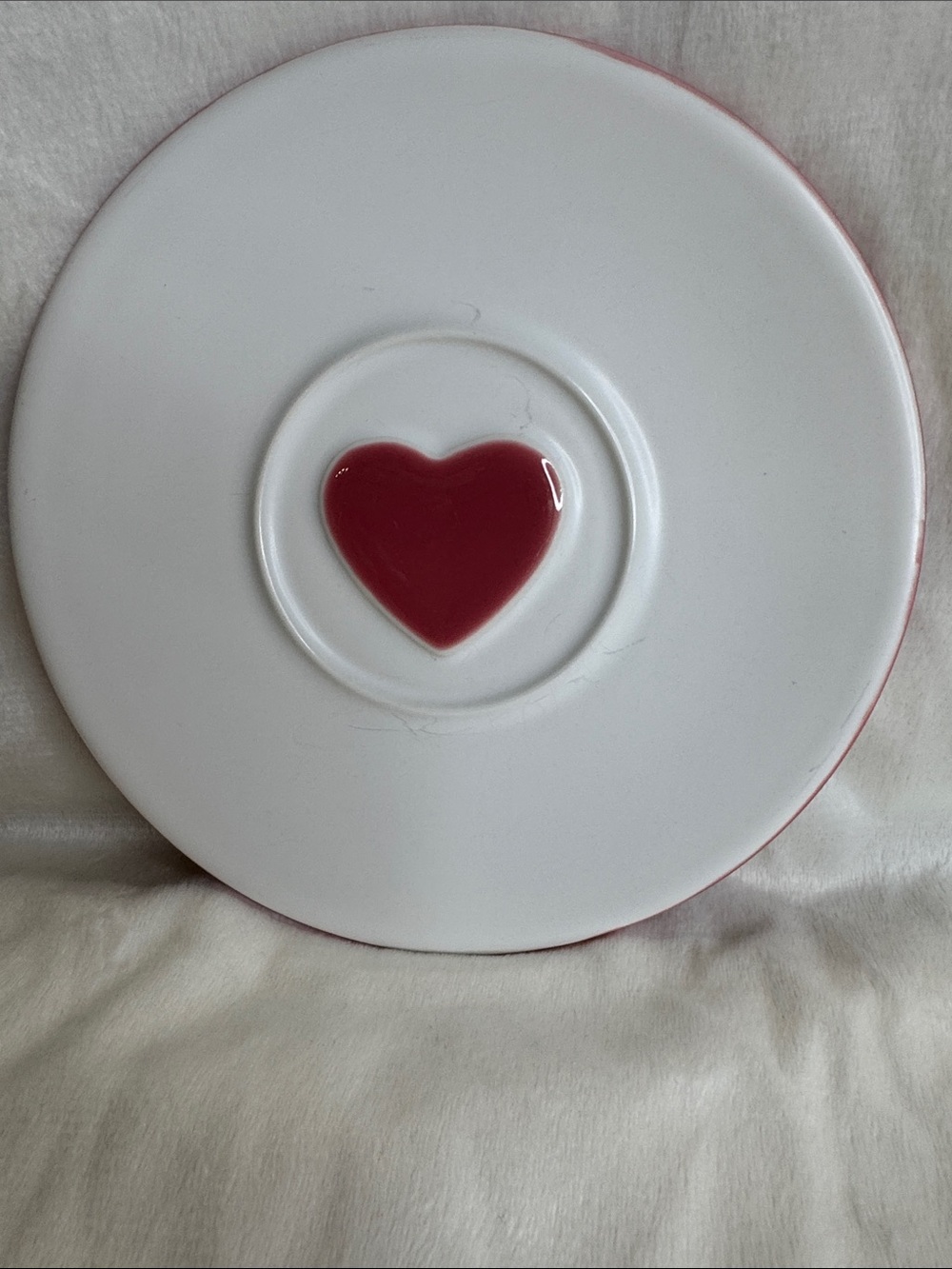 Starbucks Cup & Saucer Set Pink Hearts 2005 Large 16 oz. Vintage - Picture 8 of 11
